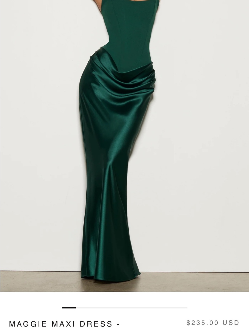 Maggie Maxi Dress in Deep Emerald Green